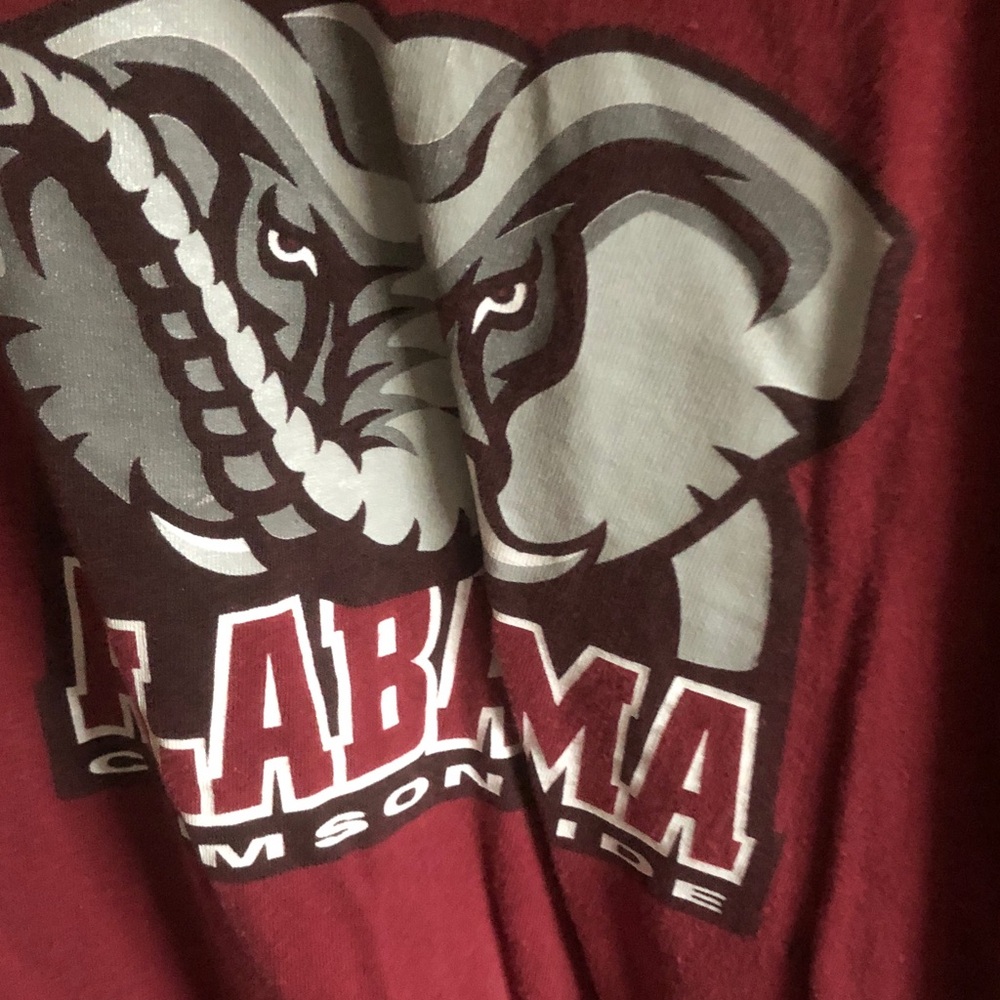 Delta Maroon Graphic Tee with Gray Logo